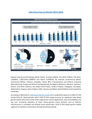 India Diesel Genset Market Report | Size, Share, Trends, Revenue, Outlook, Overview, Forecast (2019-2025)