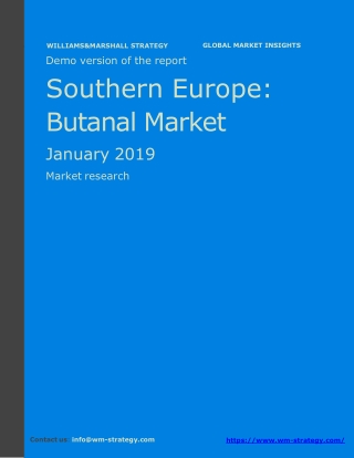 WMStrategy Demo Southern Europe Butanal Market January 2019