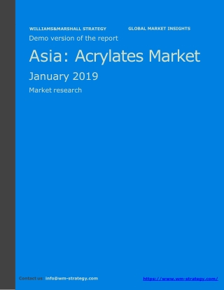 WMStrategy Demo Asia Acrylates Market January 2019