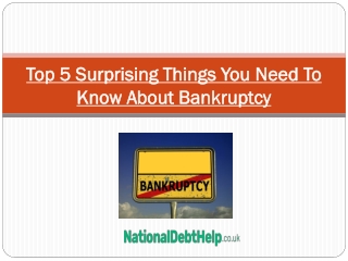 Top 5 surprising things you need to know about bankruptcy