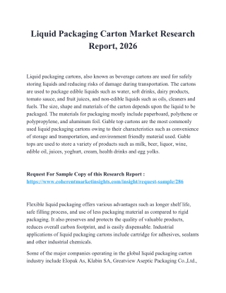 Liquid Packaging Carton Market
