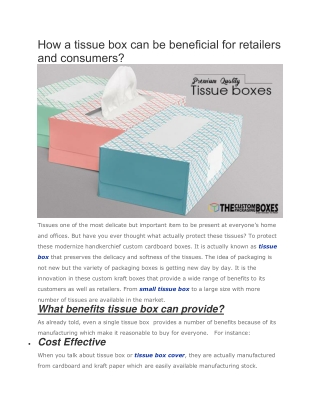 How a tissue box can be beneficial for retailers and consumers?