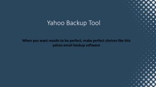 Yahoo Mail Backup Tool