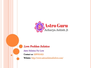 Love Problem Solution