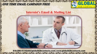 Internist's Email & Mailing List