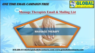 Massage Therapists Email & Mailing List