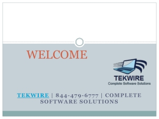 Tekwire | 844-479-6777 | Complete Software Solutions