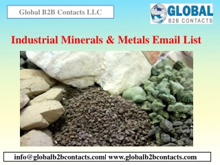 Industrial Minerals & Metals Email List