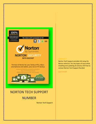 Norton Antivirus Helpline Number Available Free Of Cost