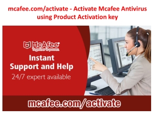 mcafee.com/activate - Activate Mcafee Antivirus using Product Activation key