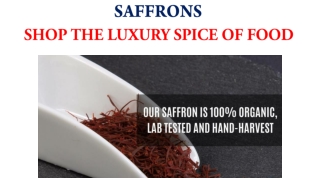 WELCOME TO OUR SAFFRON STORE