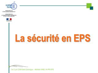 La sécurité en EPS