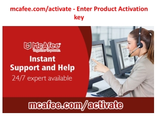 mcafee.com/activate - Enter Product Activation key