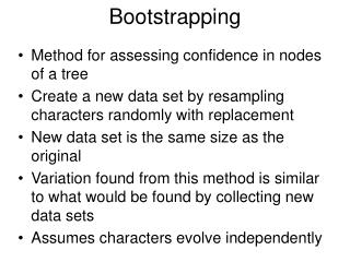 Bootstrapping