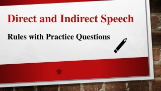 Direct and Indirect Speech Rules with Examples