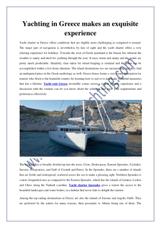 Chartering a Yacht at Reasonable Price