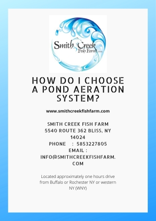 How Do I Choose a Pond Aeration System?