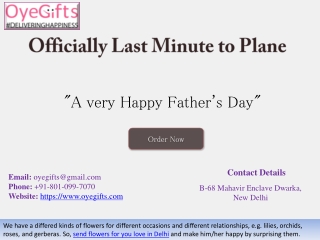 Last Minute to Plane, Send Father's Day Gifts
