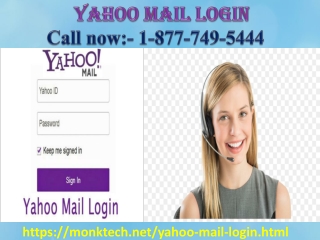 Fix yahoo mail problems at yahoo mail login 1-877-749-5444