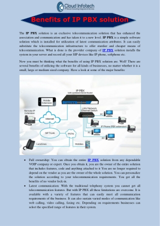 Benefits of ip pbx solution