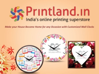 Get wall clocks online with custom printing in India