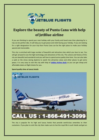 Explore the beauty of Punta Cana with help of JetBlue airline