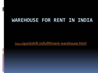 POINTS TO CONSIDER WHEN CHOOSING WAREHOUSE LOCATIONS