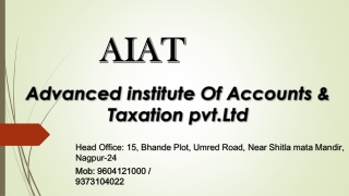 Diploma in Accounting and Taxation Training in Nagpur