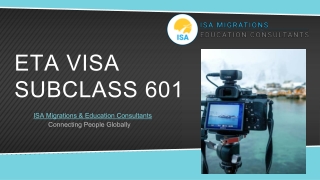 Apply for Visa 601 Australia | ISA Migrations & Education Consultants