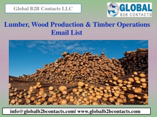 Lumber, Wood Production & Timber Operations Email List