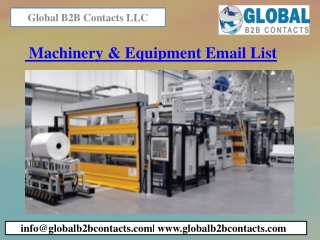 Machinery & Equipment Email List