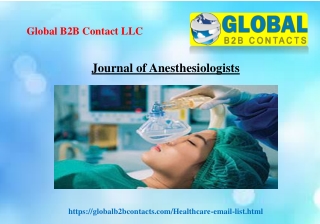 Journal of Anesthesiologists