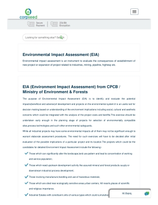 Environmental Impact Assessment