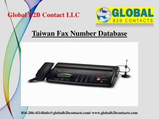 Taiwan Fax Number Database