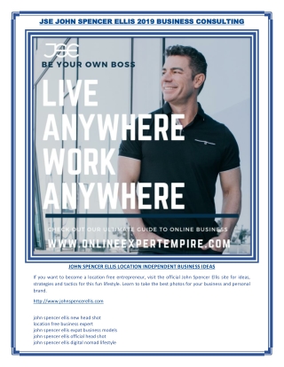 JSE JOHN SPENCER ELLIS 2019 BUSINESS CONSULTING