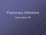 Pulmonary Infections