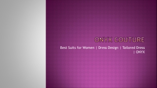 ONYX COUTURE - DESIGNER DRESS