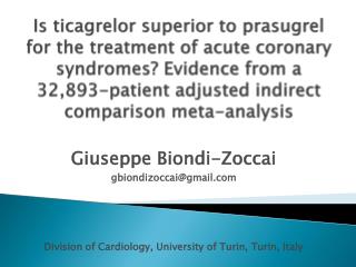 Is ticagrelor superior to prasugrel for the treatment of acute coronary syndromes? Evidence from a 32,893-patient adjust