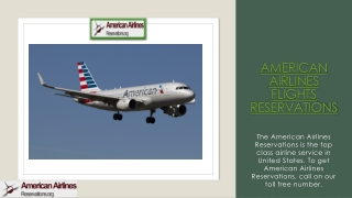 Buy Your Tickets with American Airlines Flights Reservations