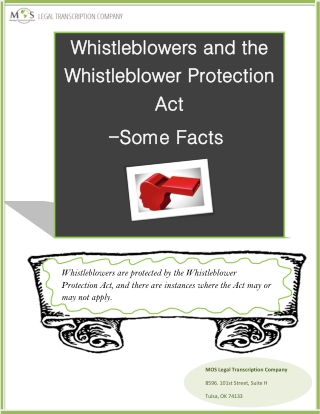 Whistleblowers and the Whistleblower Protection Act – Some Facts
