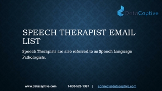 Where to get Speech Therapist Email List that can generate leads to your b2b business?