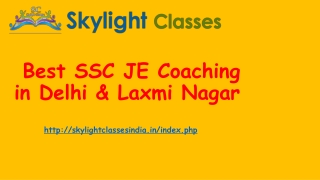 Best SSC JE coaching in Delhi & Laxmi nagar