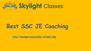 Best SSC JE coaching