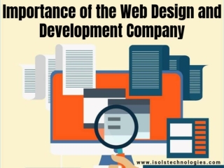 Importance of the Web Design and Development Company