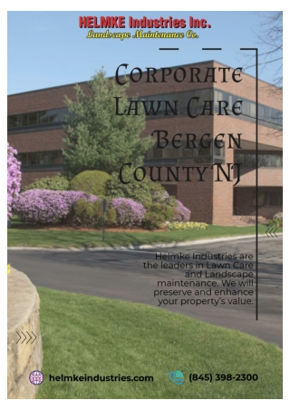 Corporate Lawn Care Bergen County NJ