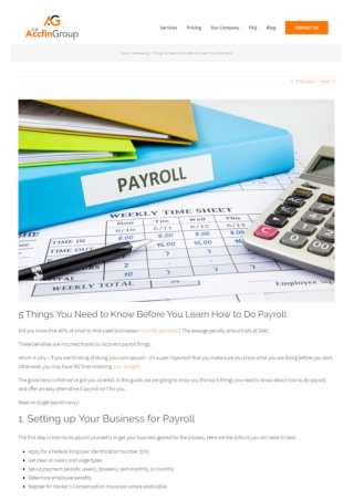 5 Things You Need to Know Before You Learn How to Do Payroll