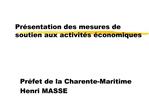 Pr sentation des mesures de soutien aux activit s conomiques