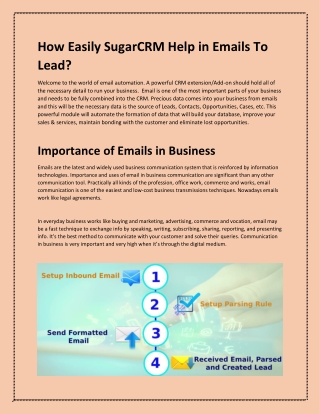 How Easily SugarCRM Help In Emails To Lead?