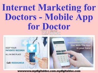 Internet Marketing for Doctors - Mobile App for Doctor