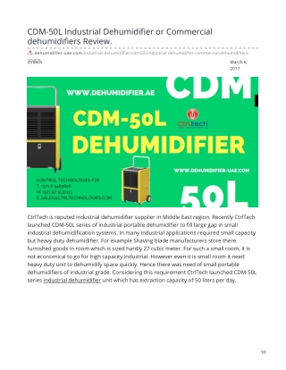 CDM-50L Industrial Dehumidifier or Commercial dehumidifiers Review #industrialdehumidifier